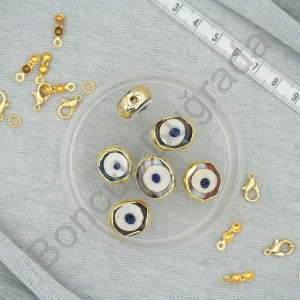 Lak Kaplama 12x16 mm Danagöz Boncuğu