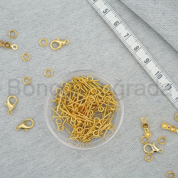 20 mm Altın Kaplanma HALKALI Çivi  KALIN