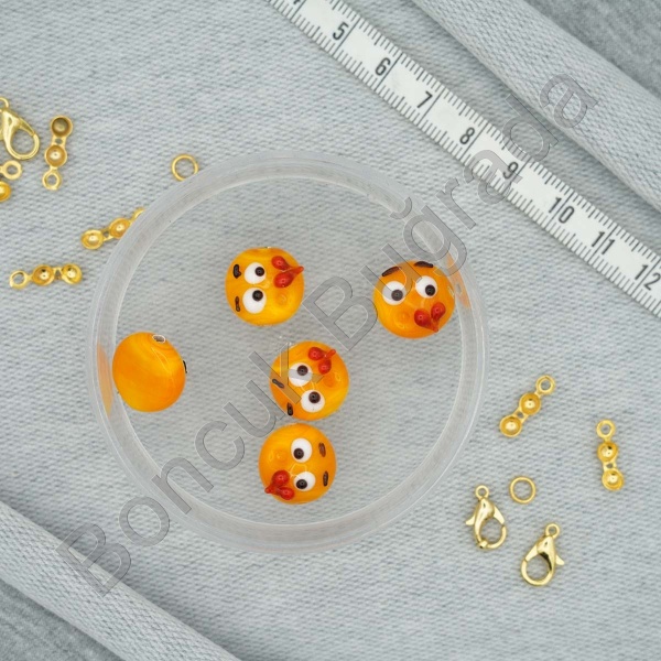 Emoji Figürlü Murano Boncuk 