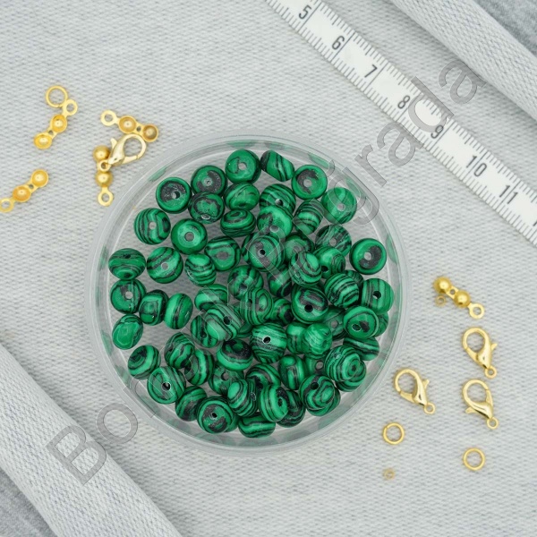 8 mm Rondela Kesim Malakit Taşı
