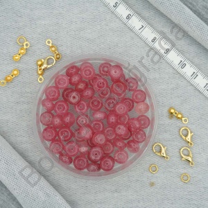 8 mm Rondela Kesim Gül Kuars Taşı