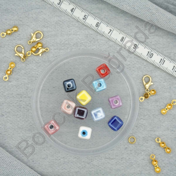 Seramik Figürler - Küçük Kare 8 mm