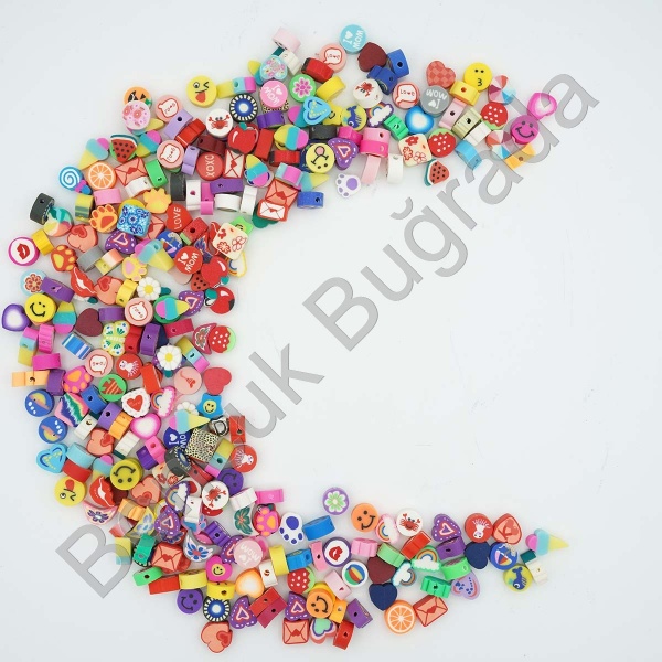 Karışık Figürlü Fimo Boncuk 