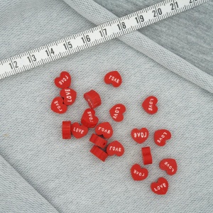 Kırmızı Love Figürlü Fimo Boncuk 