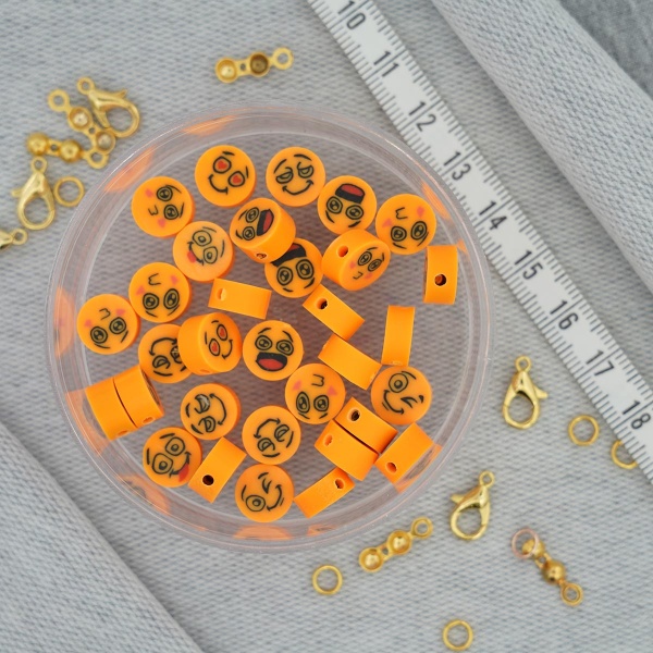 Emoji Figürlü Fimo Boncuk 