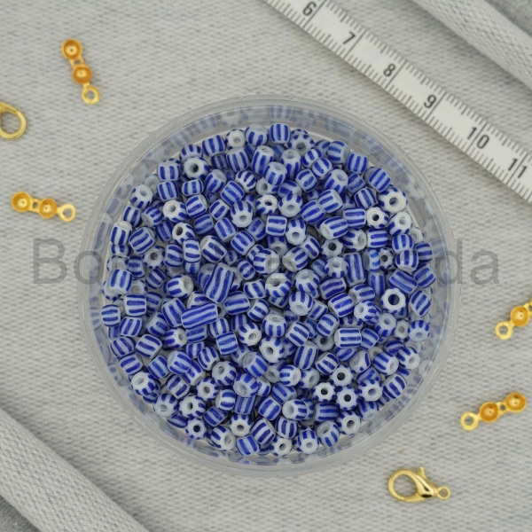3x4 mm Çizgili Kum Boncuklar