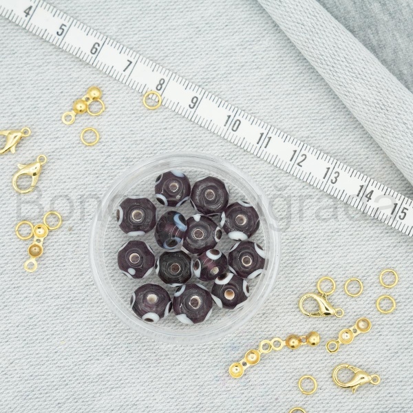 6x10 mm Gözlü Cam Boncuk