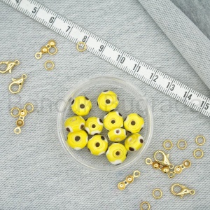 6x10 mm Gözlü Cam Boncuk