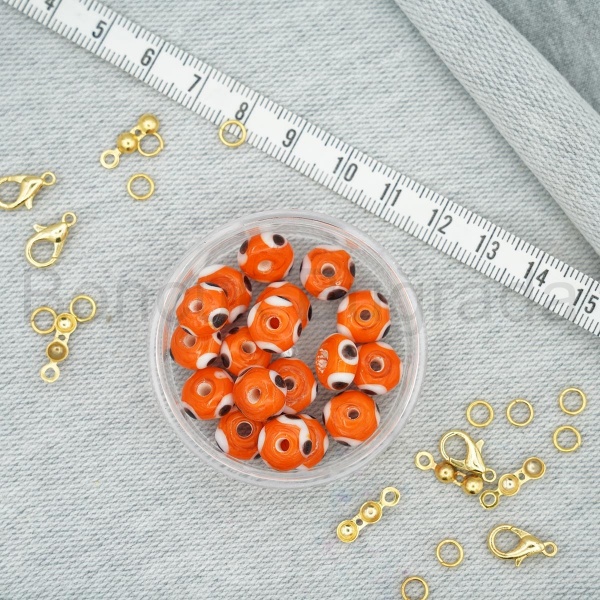 6x10 mm Gözlü Cam Boncuk