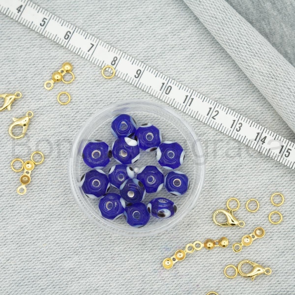 6x10 mm Gözlü Cam Boncuk