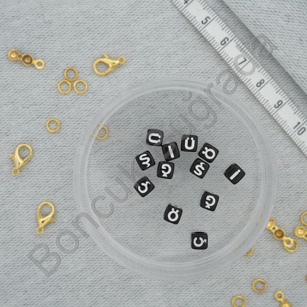 6 mm Beyaz Zar Harf - Ç-İ-Ğ-Ö-Ş-Ü
