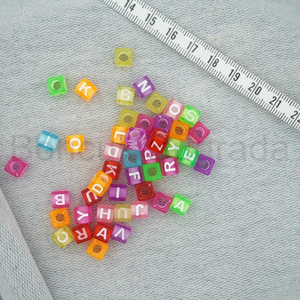 7 mm Renkli Zar Harf
