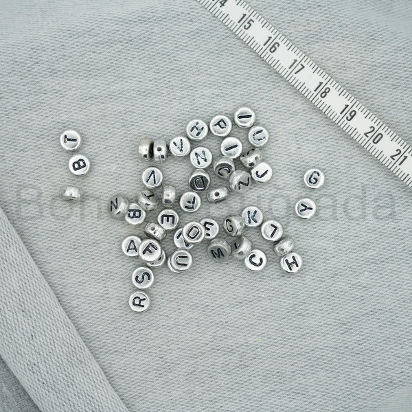 7 mm Gümüş Rengi Yassı Harf