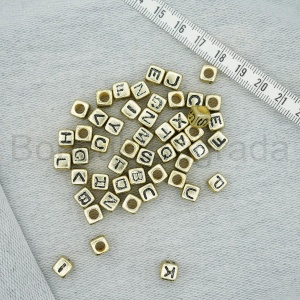 6 mm Eskitme Altın Yaldızlı Zar Harf