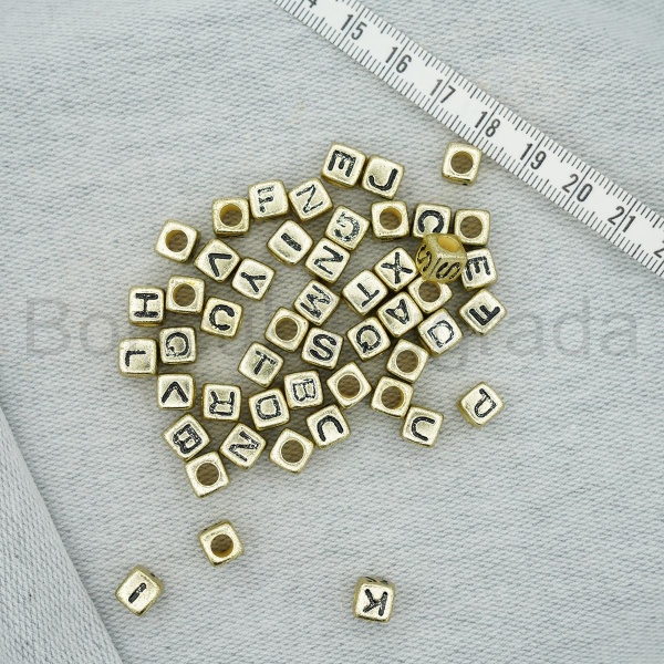 6 mm Eskitme Altın Yaldızlı Zar Harf