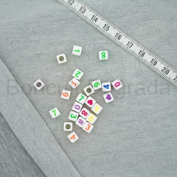 6 mm Renkli Zar Rakam