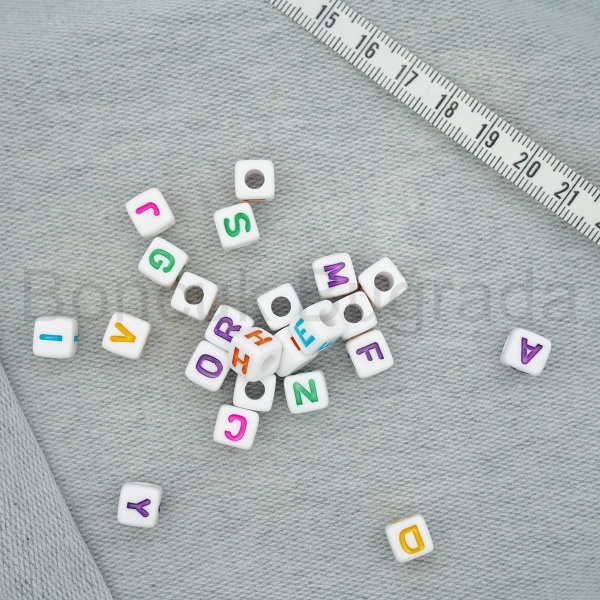 8 mm Renkli Zar Harf