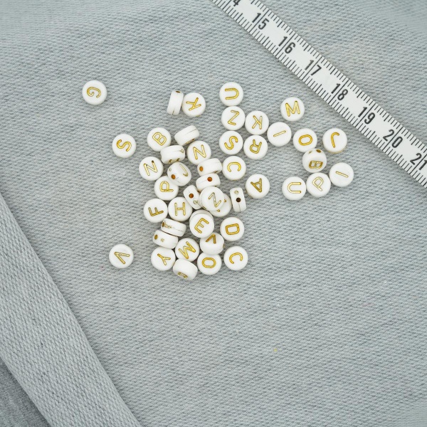 7 mm Yaldızlı Yassı Harf - ( 5 Gr Yaklaşık 35 adet)