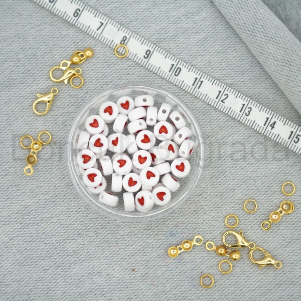 7 mm Kırmızı Yassı Kalp