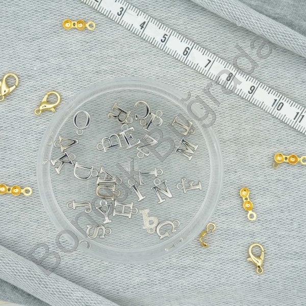 7x9 mm Harf RODYUM KAPLAMA