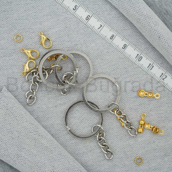 25 mm Zincirli Ezme Anahtarlık Halkası