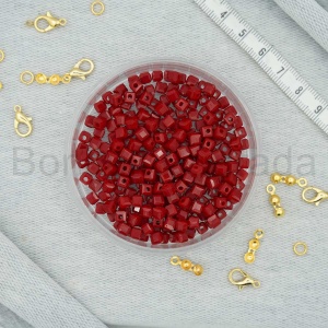 4 mm Kare Kristal Boncuk 