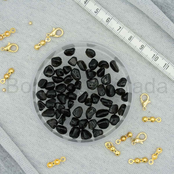 Amorf Kesim Siyah Obsidyen Taşı