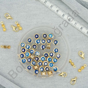 8 mm Kanallı Nazar Boncuğu 