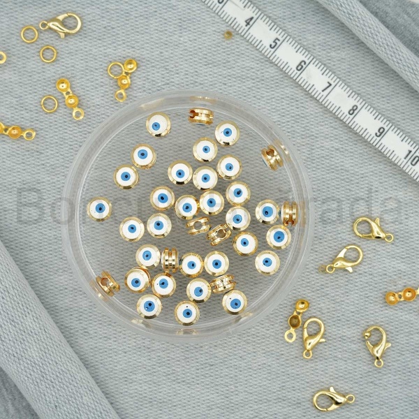 8 mm Kanallı Nazar Boncuğu 