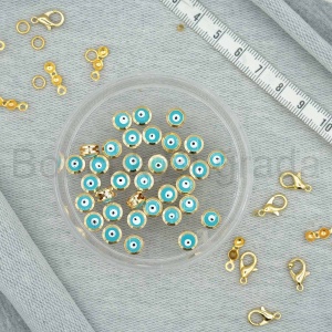 8 mm Kanallı Nazar Boncuğu 