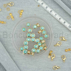 8 mm Kanallı Nazar Boncuğu 