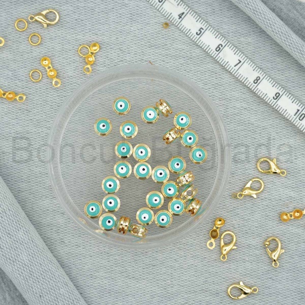 8 mm Kanallı Nazar Boncuğu 