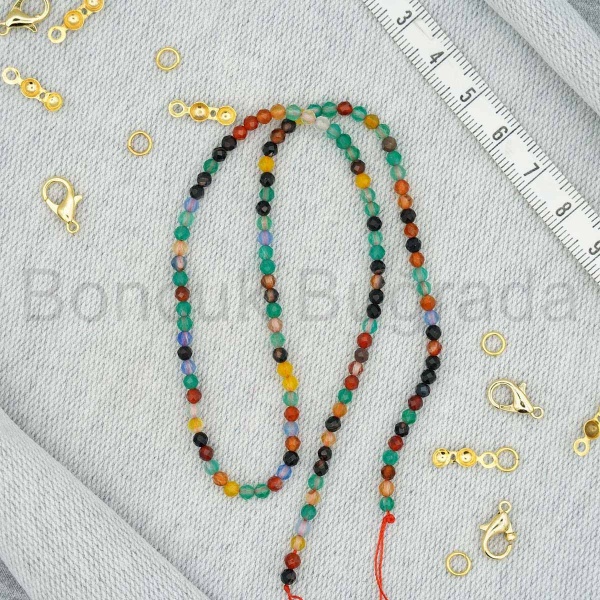 3 mm Fasetli Akik Taşı