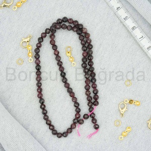 4 mm Fasetli Lal / Gamet Taşı