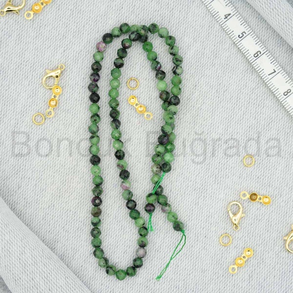 4 mm Fasetli Ruby Zoisite Taşı