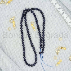4 mm Fasetli Lacivert Yıldız Taşı
