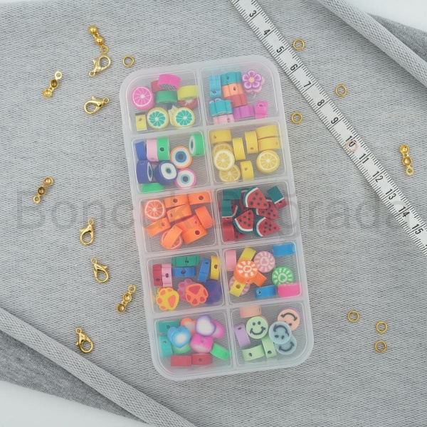 Figür Fimo Boncuk Seti 10 Bölmeli