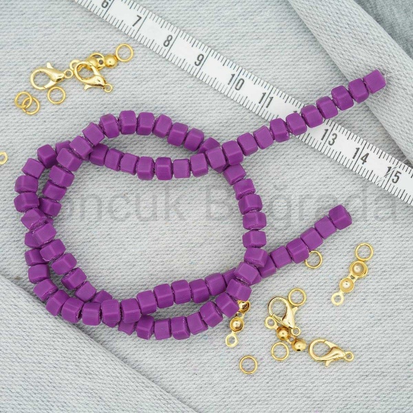 4.5 mm Küp Fimo Boncuk