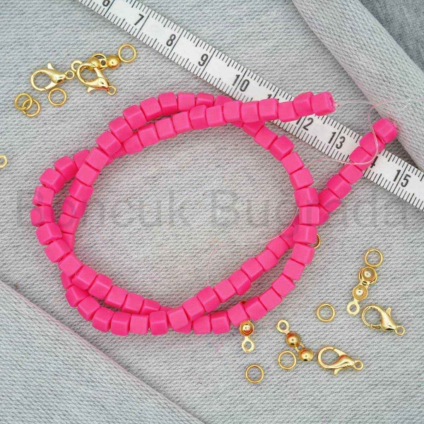 4.5 mm Küp Fimo Boncuk