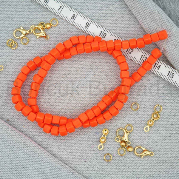 4.5 mm Küp Fimo Boncuk