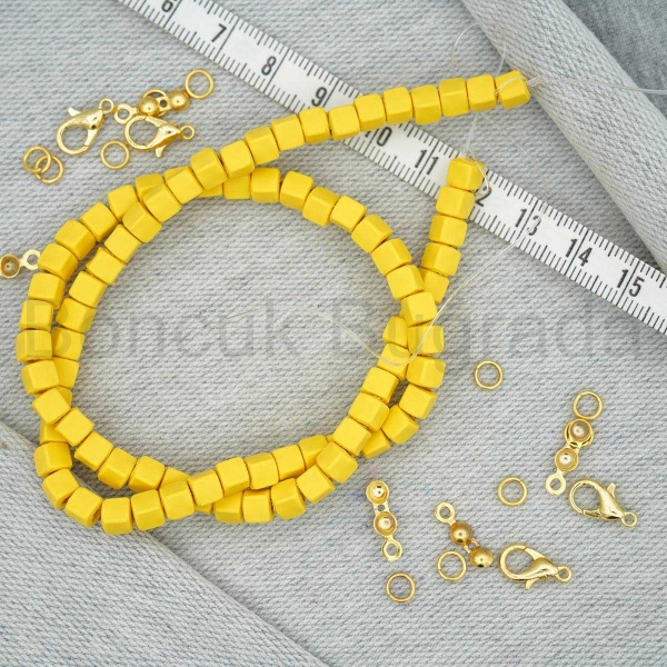 4.5 mm Küp Fimo Boncuk