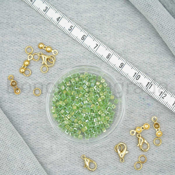 3 mm Kare Kristal Boncuk 