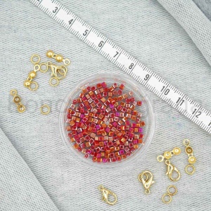 3 mm Kare Kristal Boncuk 