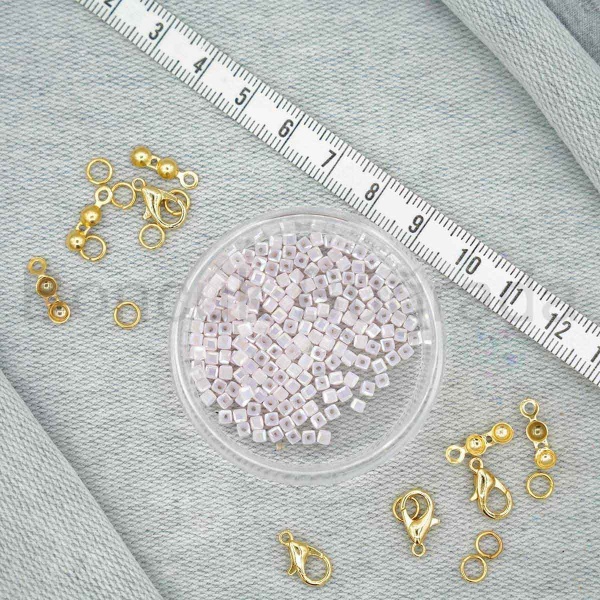 3 mm Kare Kristal Boncuk 