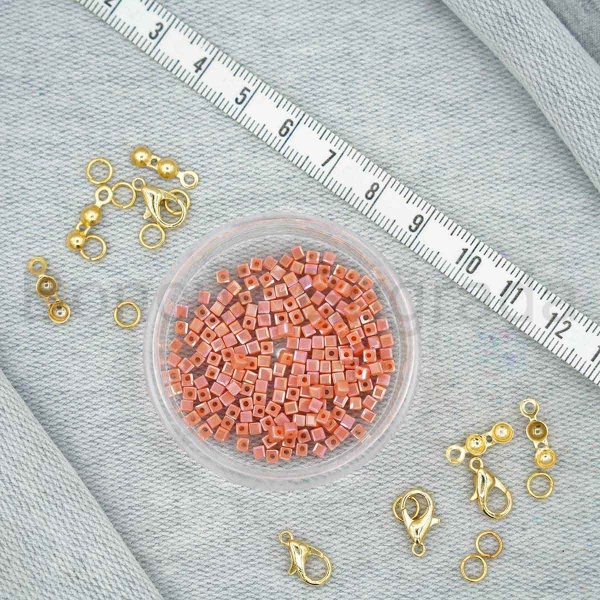 3 mm Kare Kristal Boncuk 