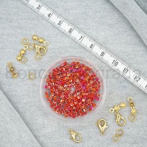 3 mm Kare Kristal Boncuk 