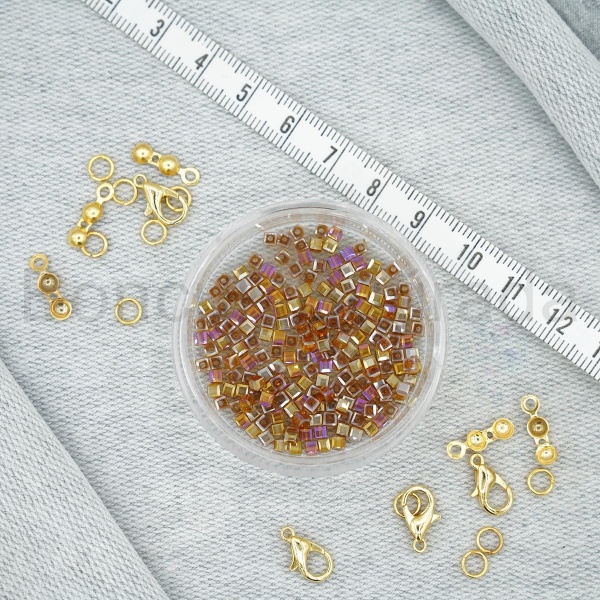 3 mm Kare Kristal Boncuk 