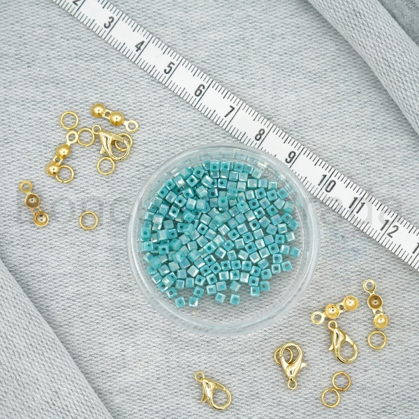 3 mm Kare Kristal Boncuk 