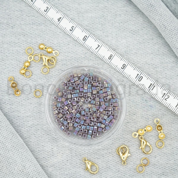 3 mm Kare Kristal Boncuk 