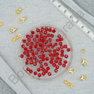 4 mm Kare Kristal Boncuk 